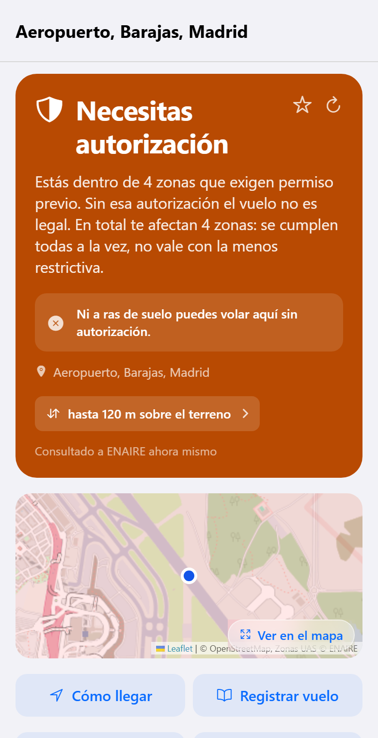 Resultado de un punto que requiere autorización